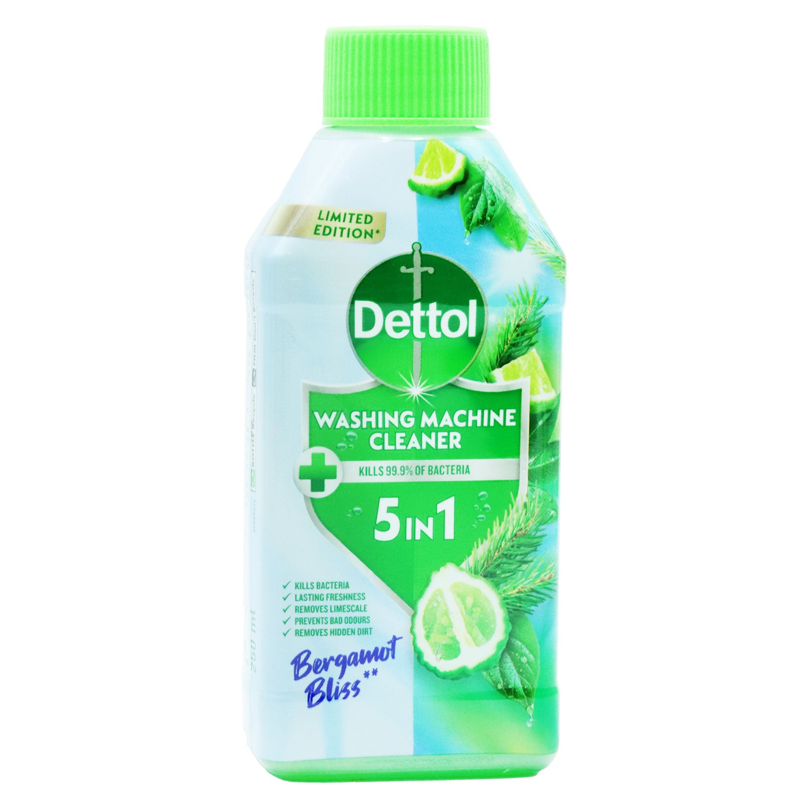 Dettol 5-in-1 Washing Machine Cleaner Bergamot Bliss 250ml Dettol 5-in-1 Washing Machine Cleaner Bergamot Bliss 250ml